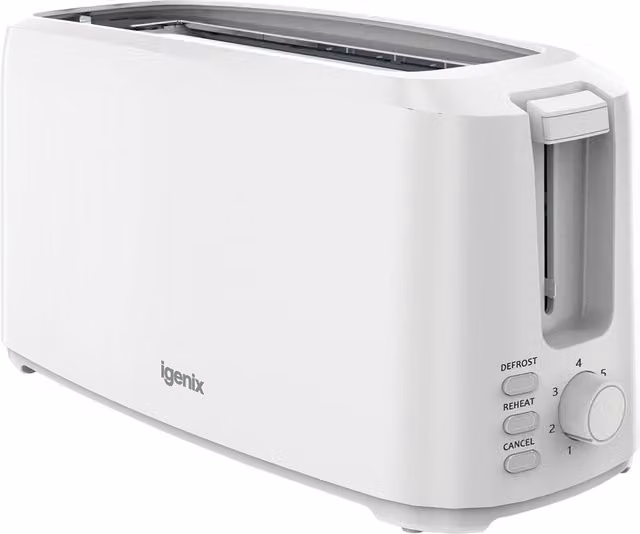 Igenix 4 Slice Toaster in White with Cable Storage – 1