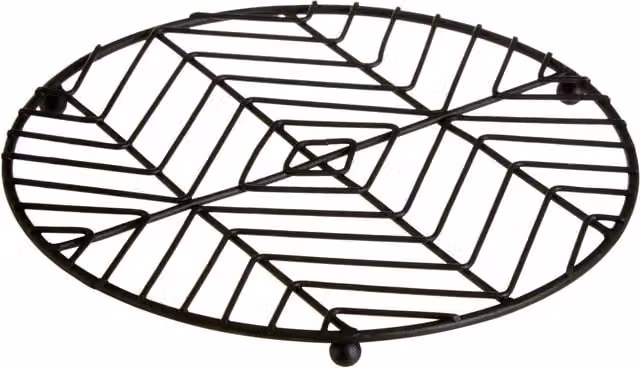 Orsina Vertex Round Metal Trivet in Black Powder Coat