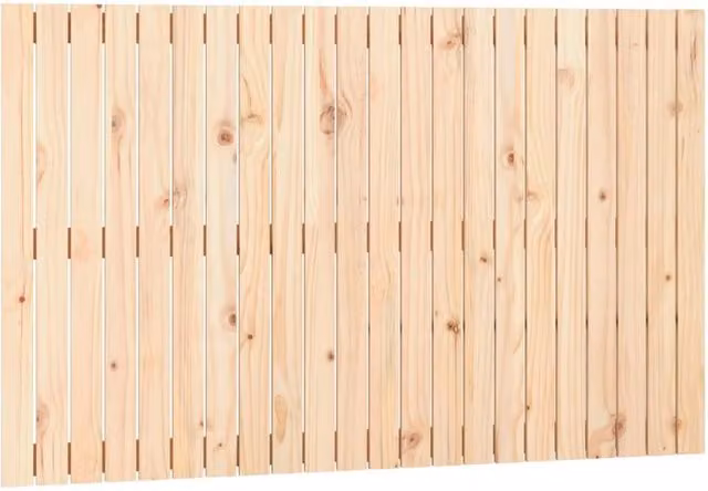 Berkfield Home Rustic Solid Wood Pine Wall Headboard in Beige, W: 140 cm, D: 3 cm, H: 90 cm