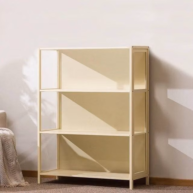 FLAVORA Doll Display Storage Cabinet with Glass Doors and Internal Shelves in White – 1