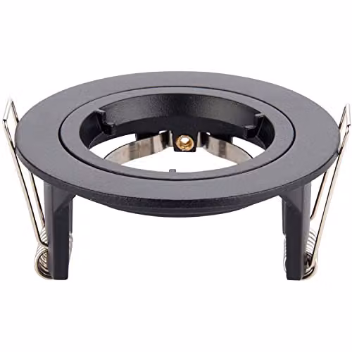 Loops Dimmable Recessed Fixed Ceiling Downlight in Matt Black Aluminium with GU10 Reflector – 2