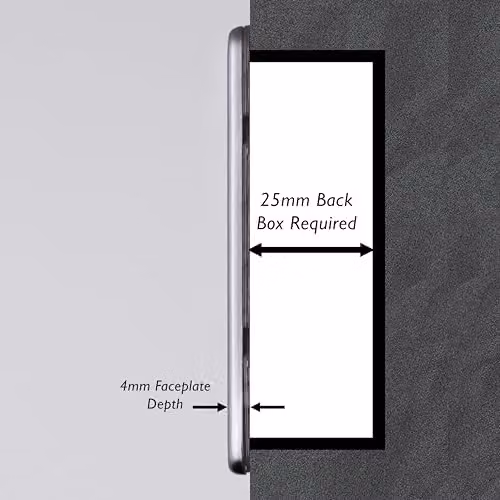 Varilight Triple Rocker 2-Way Light Switch in Screwless Brushed Steel, Silver – 4