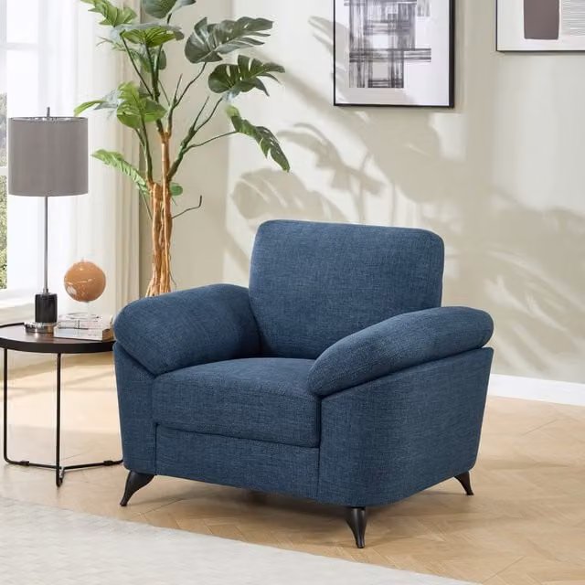 More4Homes Malmo Scandinavian Style Fabric Sofa Set in Blue
