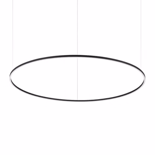 Netlighting Oracle Slim Round LED Pendant Light, Black, 150 cm, 4000K Dimmable