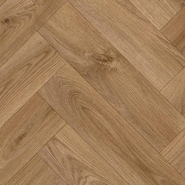 Vinyl Flooring UK Wood Effect Brown Cushion Backed Vinyl Flooring Sheet, W: 200 cm, L: 700 cm