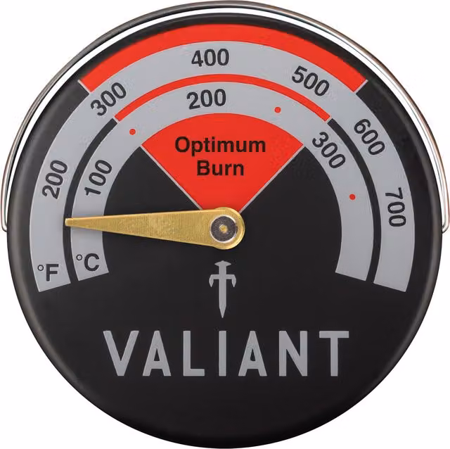 Vaillant Magnetic Steel Stove Thermometer in Red, Diameter: 6.3 cm – 1