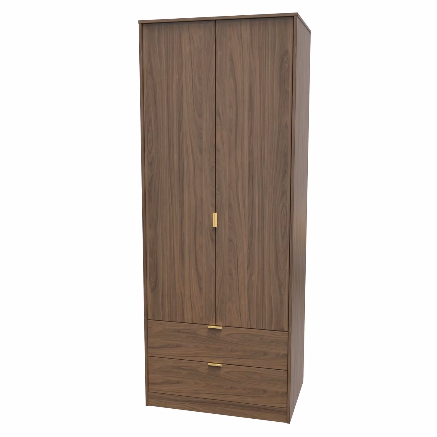 Ready Assembled 2 U Tamworth 2 Door 2 Drawer Wardrobe in Walnut – 2
