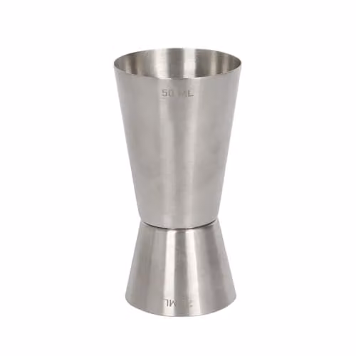 Rink Drink Stainless Steel Conical Jigger in Silver, 25/50ml