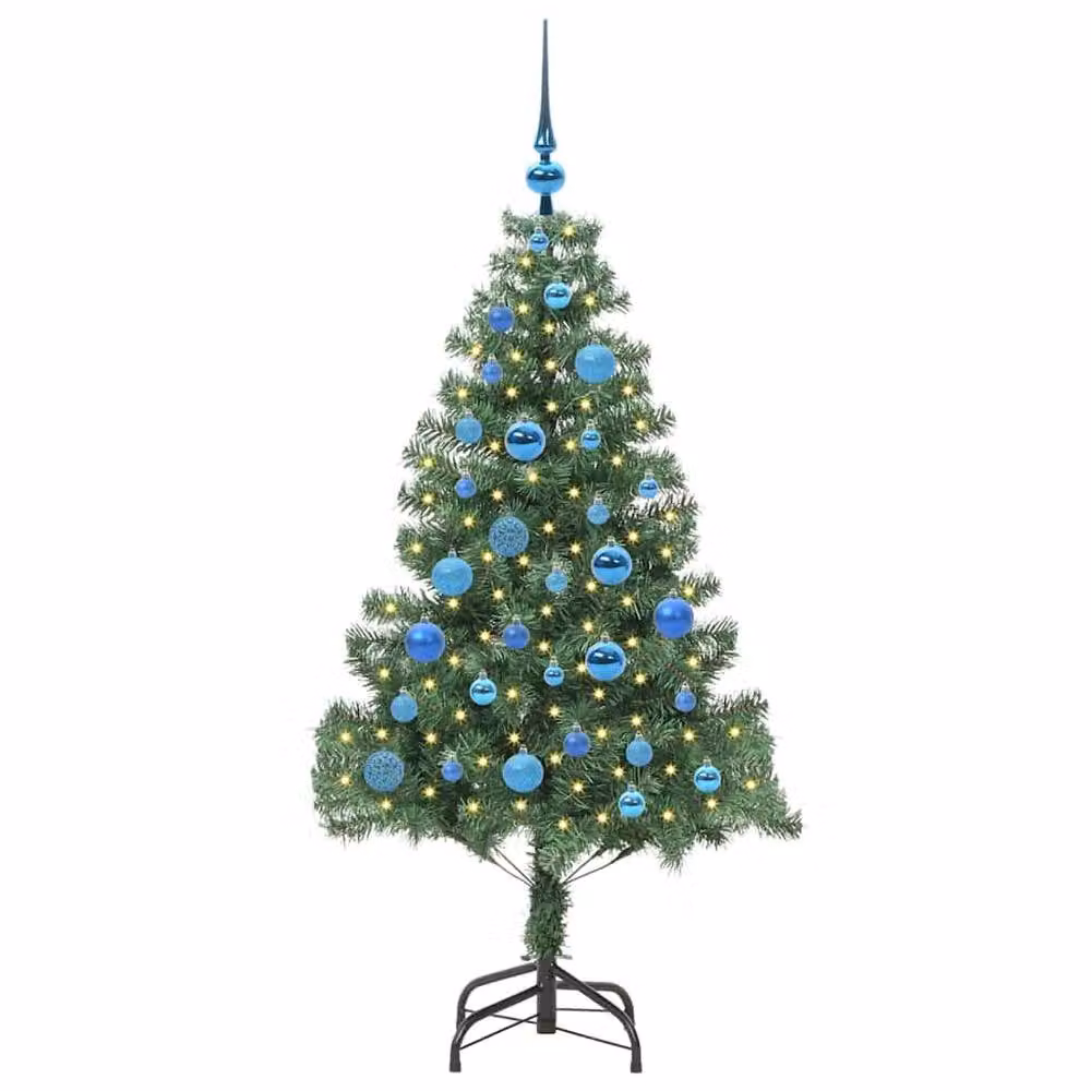 Berkfield Home Green PVC Christmas Tree with 150 LEDs and Stand, Height: 150 cm – 3