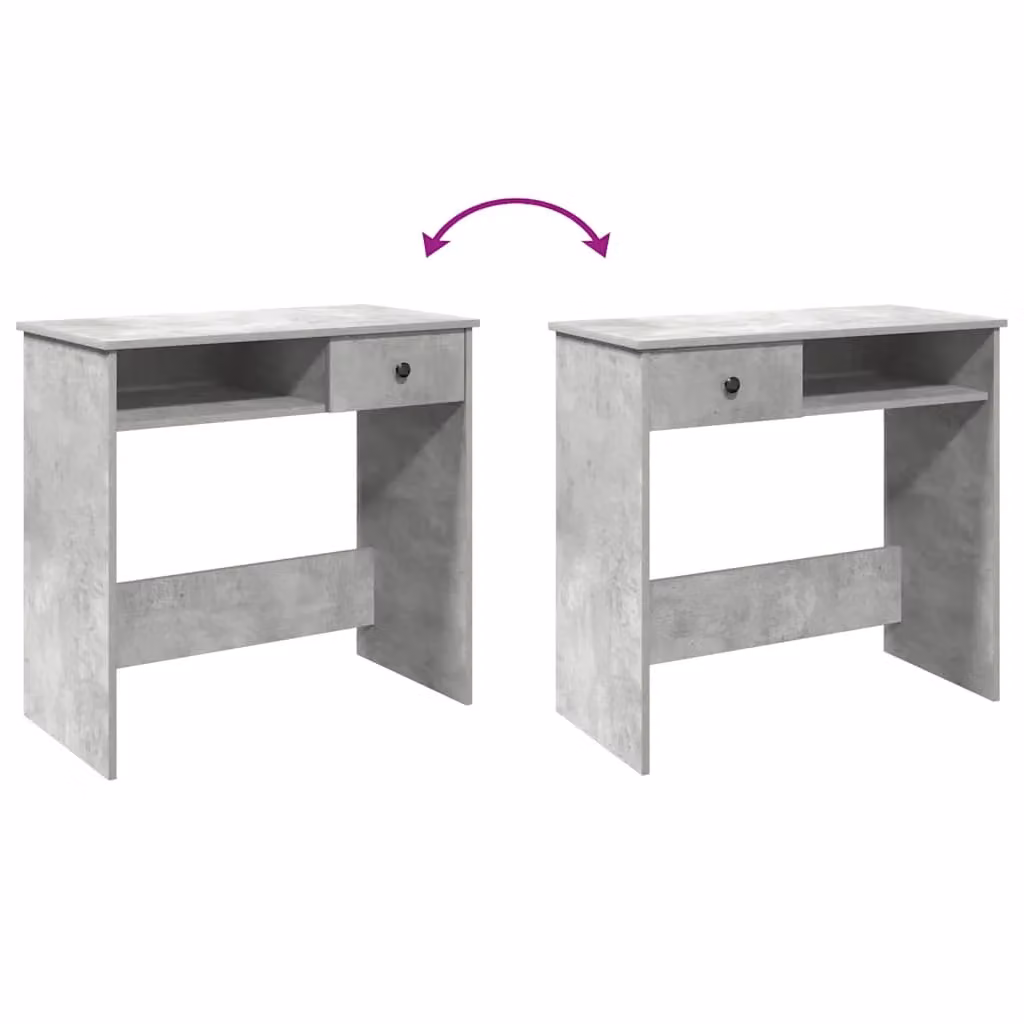Berkfield Writing Desk in Concrete Grey, W/D/H: 80 x 40 x 75 cm – 4