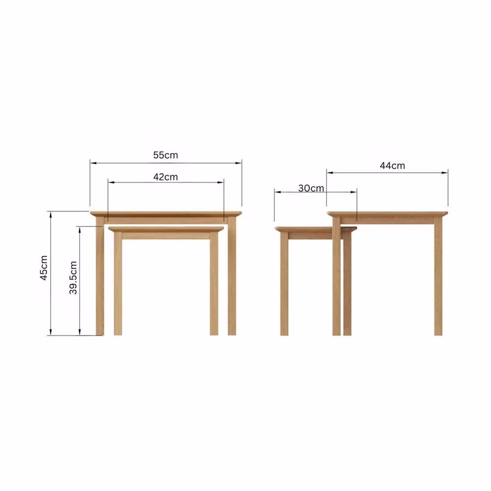 SPETLEK Nest of Tables in Light Oak Veneer – 2