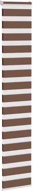Berkfield Home Elegant Zebra Blind in Brown, Polyester Fabric, W: 50 cm x H: 200 cm
