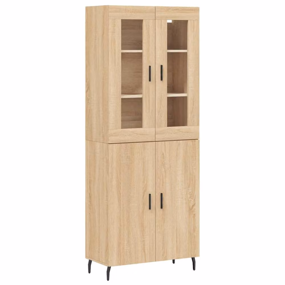 Berkfield Home Sonoma Oak Highboard in Beige, W/D/H: 69.5 x 34 x 180 cm – 3