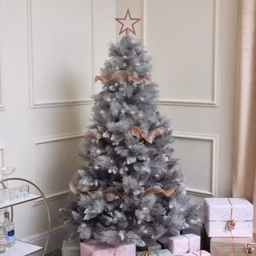 Melody Maison Pink and Gold Sparkle Ruffle Christmas Tree Ribbon, 270 cm – 2