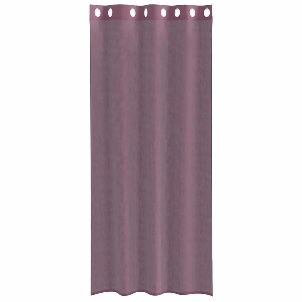 Berkfield Home Purple Voile Fabric Panel Curtains with Eyelets, 2 Pack, W: 140 cm, H: 245 cm – 4