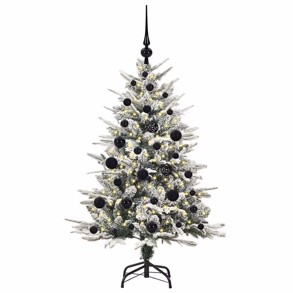 Berkfield Home Pre-lit Artificial Christmas Tree with Ball Set, Green, Height: 120 cm – 3