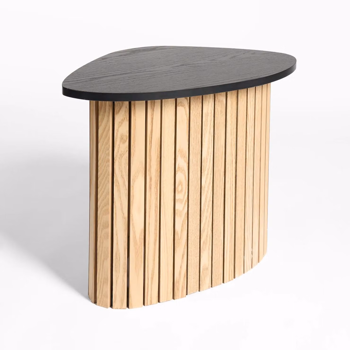 OHS Madison Ribbed Round Side Table in Black – 3
