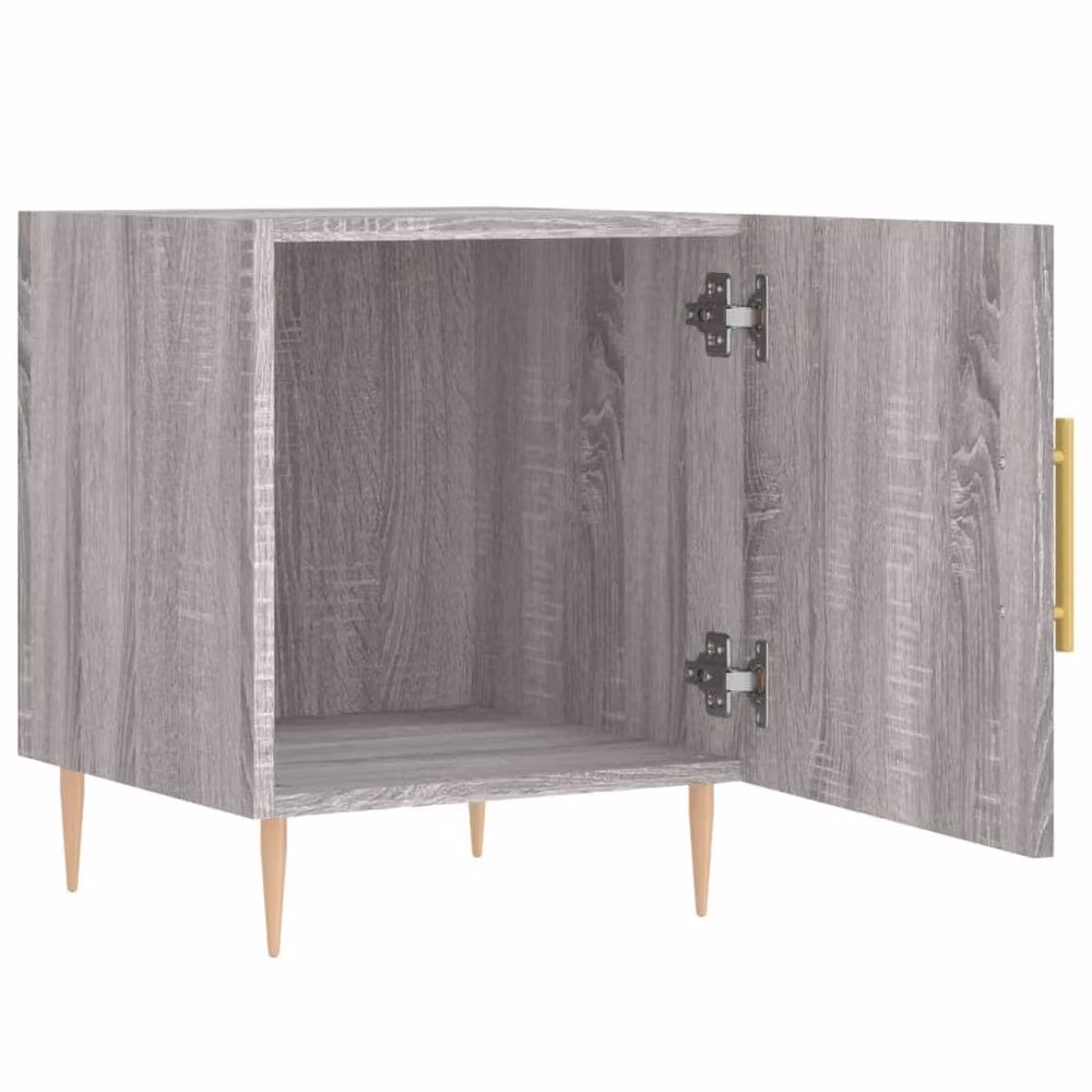 Berkfield Home Modern Bedside Cabinets, 2 Piece Set in Grey Sonoma, W/D/H: 40 x 40 x 50 cm – 2