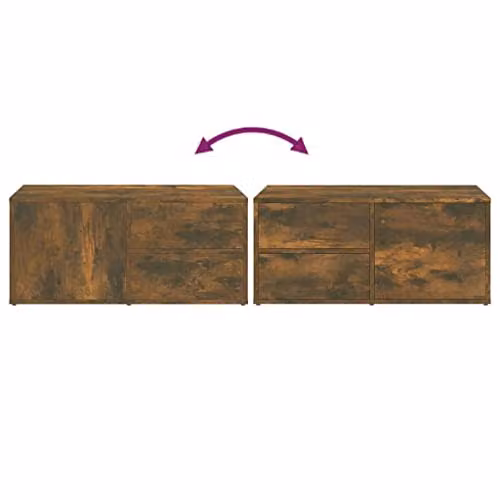 vidaXL Modern TV Cabinet in Brown, W/D/H: 80 x 34 x 36 cm – 2