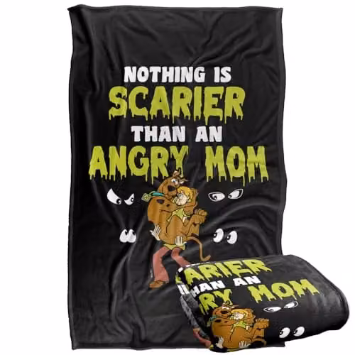 Warner Bros. Scooby Doo Nothing Scarier Shaggy Silky Touch Super Soft Fleece Throw Blanket, Multicolour, W: 91.44 cm x D: 147 cm
