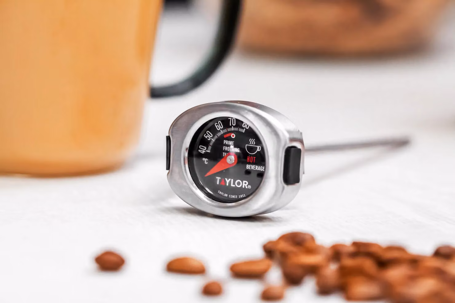 Taylor Pro Stainless Steel Milk Frothing Thermometer in Silver and Black, W/D/H: 6 x 1 x 14.5 cm – 5