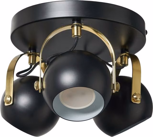Litecraft Eyeball Adjustable Surface Spotlight Plate in Black
