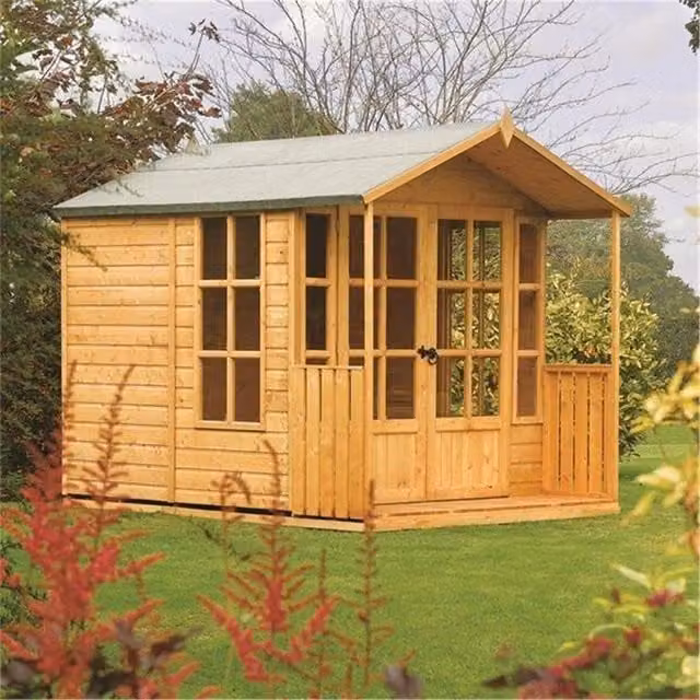Cheshire 10 x 7 Summerhouse with 12mm Tongue and Groove Floor and Roof in Natural – 1