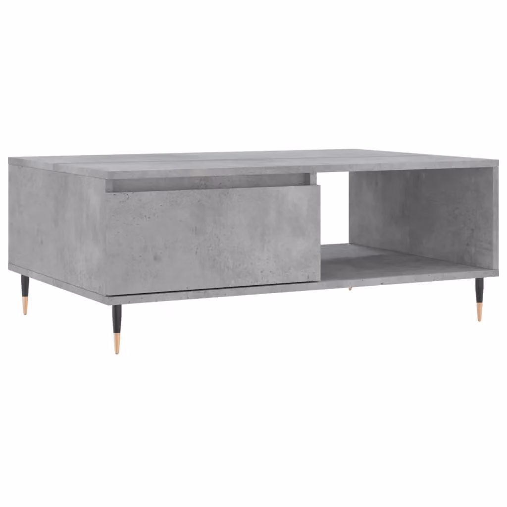 Berkfield Home Concrete Grey Coffee Table W/D/H: 90 x 60 x 35 cm – 2