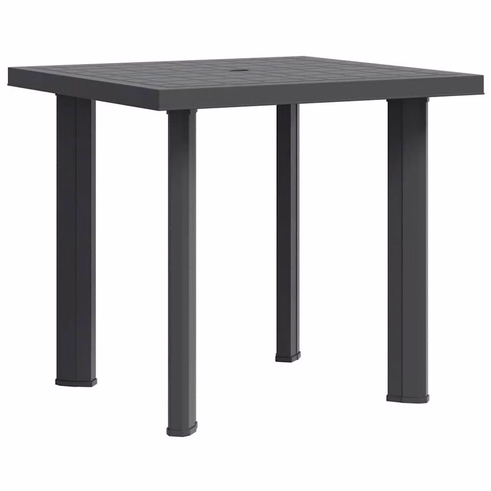 Berkfield Home Anthracite Garden Table in Dark Grey, W: 80 cm, D: 75 cm, H: 72 cm – 3