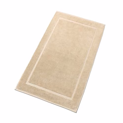 Christy Renaissance Luxury 100% Cotton Towelling Bath Mat, Brown/Beige, W: 52 cm, D: 90 cm, H: 1 cm – 1