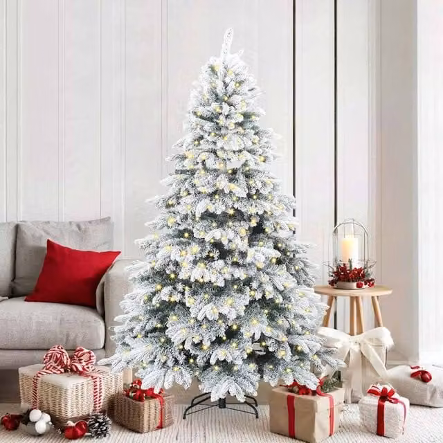 Berkfield Home Artificial Green Christmas Tree with 300 Warm White LEDs, Height: 180 cm – 1