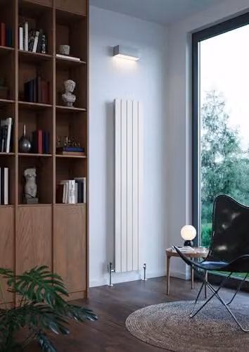 Terma White Steel Single Panel Wall Mounted Radiator, H 180.0 cm x W 36.6 cm – 3