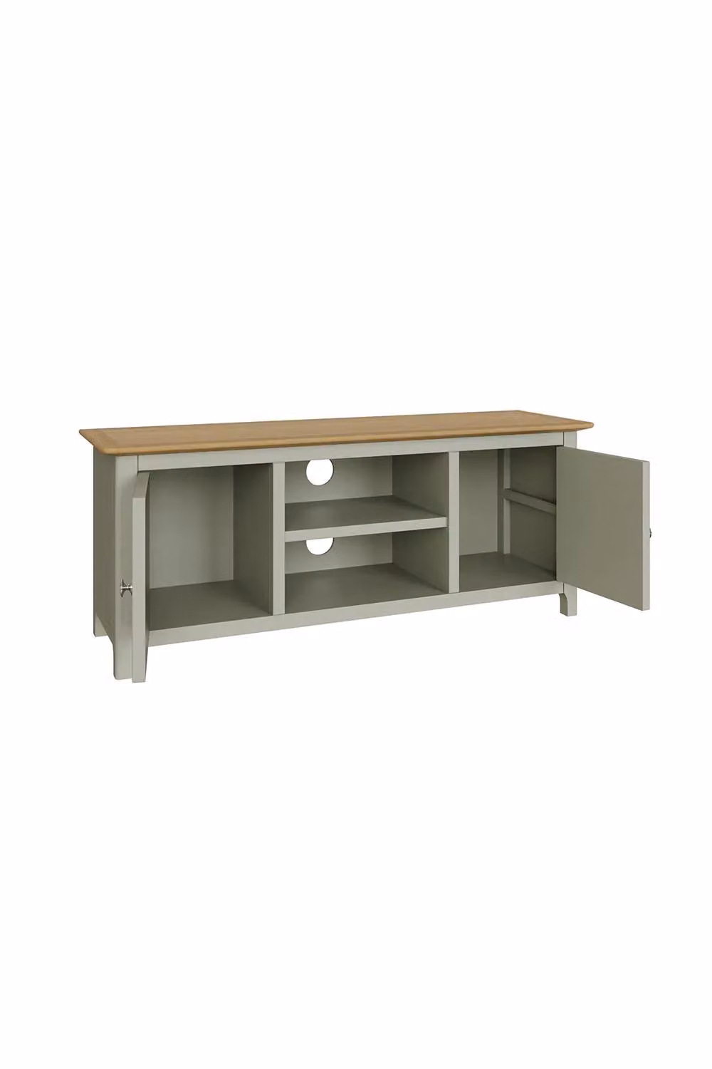 FWStyle Large 2 Door TV Unit in Sage Green Oak – 3