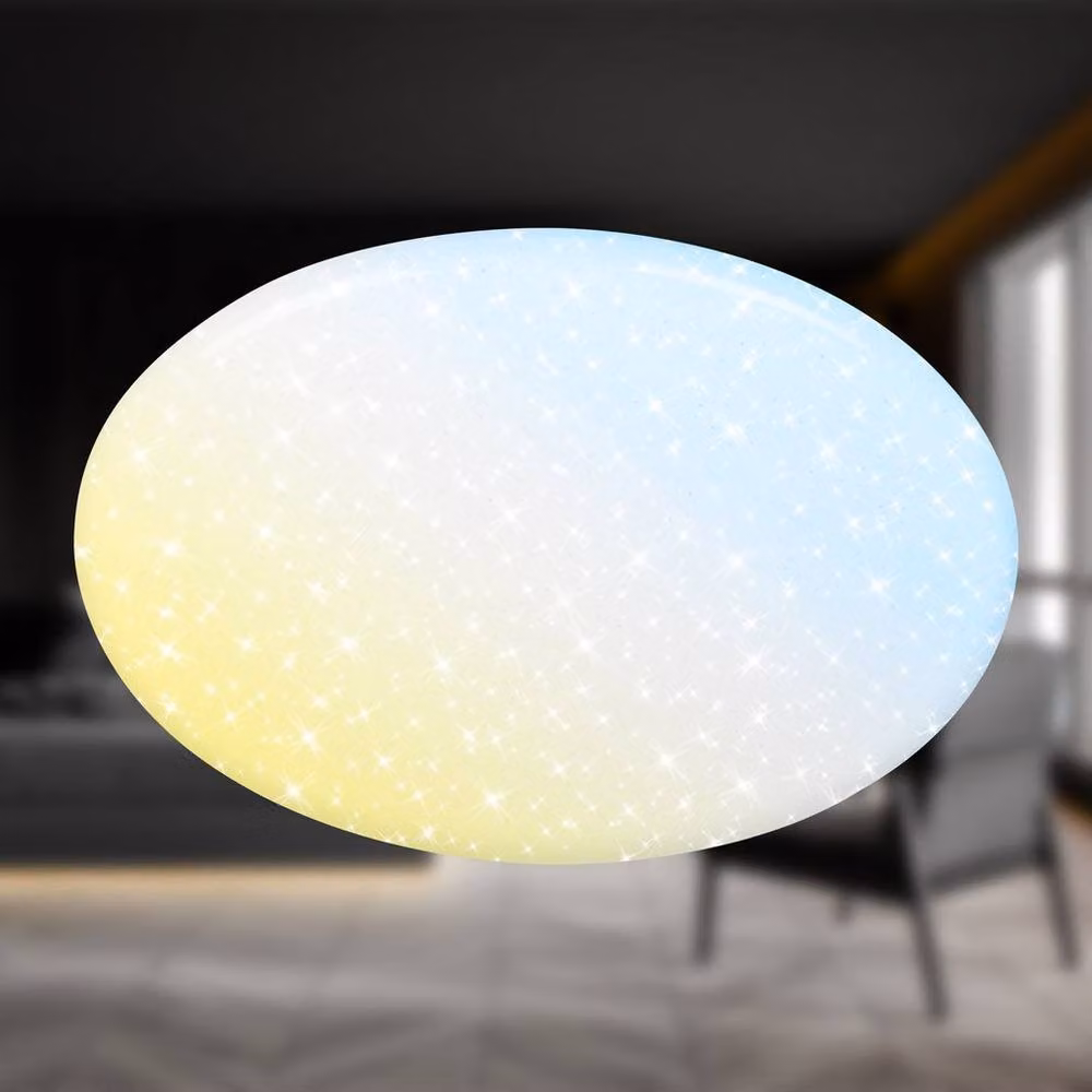 Briloner LED Ceiling Light, White, Round, Dimmable with Remote Control, Diameter: 56 cm – 3