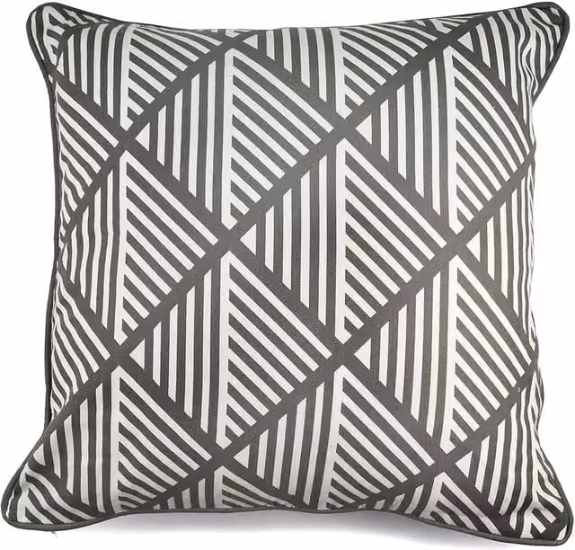 Fusion Brooklyn 100% Cotton Graphic Print Square Filled Cushion in Grey, W/D/H: 43 x 43 x 43 cm – 3