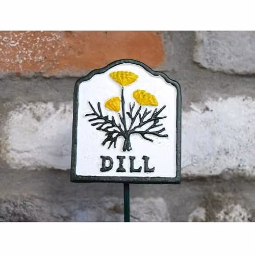 Gifts Direct 2 U Metal Dill Herb Marker Garden Stake