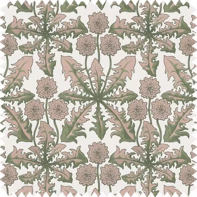 House of Hackney Taraxa Organic Cotton Linen in Green