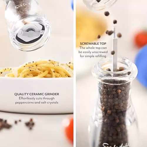 Sur La Table Colour Me Happy Collection Ceramic Salt and Pepper Mill Set in Blue – 3