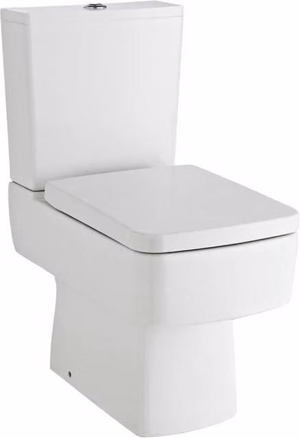 Balterley Bliss Close Coupled Ceramic WC Pan with Cistern and Seat in White