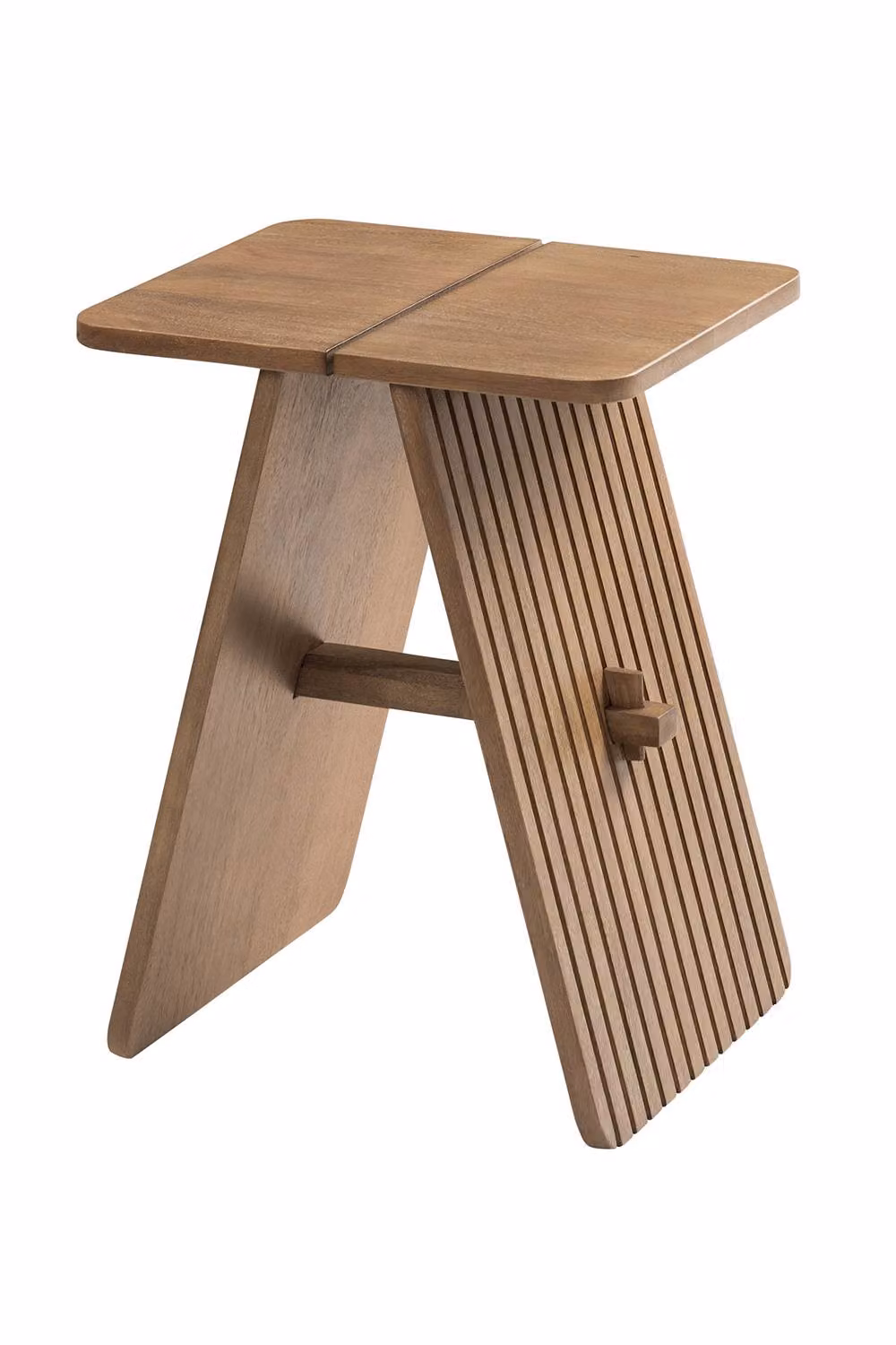 MH London Lohan Solid Mango Wood Sculptural Side Table in Brown – 2