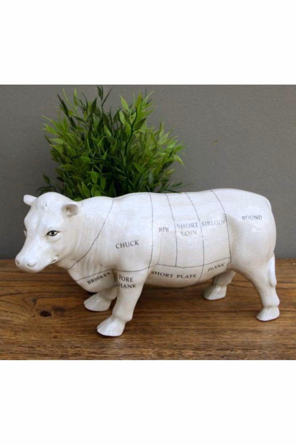 KDMD White Ceramic Cow Ornament, Height: 29 cm – 2