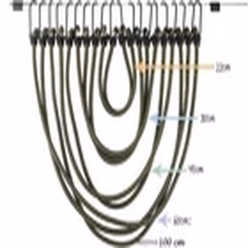 EONLION 10 Pack Heavy Duty Elastic Bungee Cords with Hooks, Green, 30 cm – 2