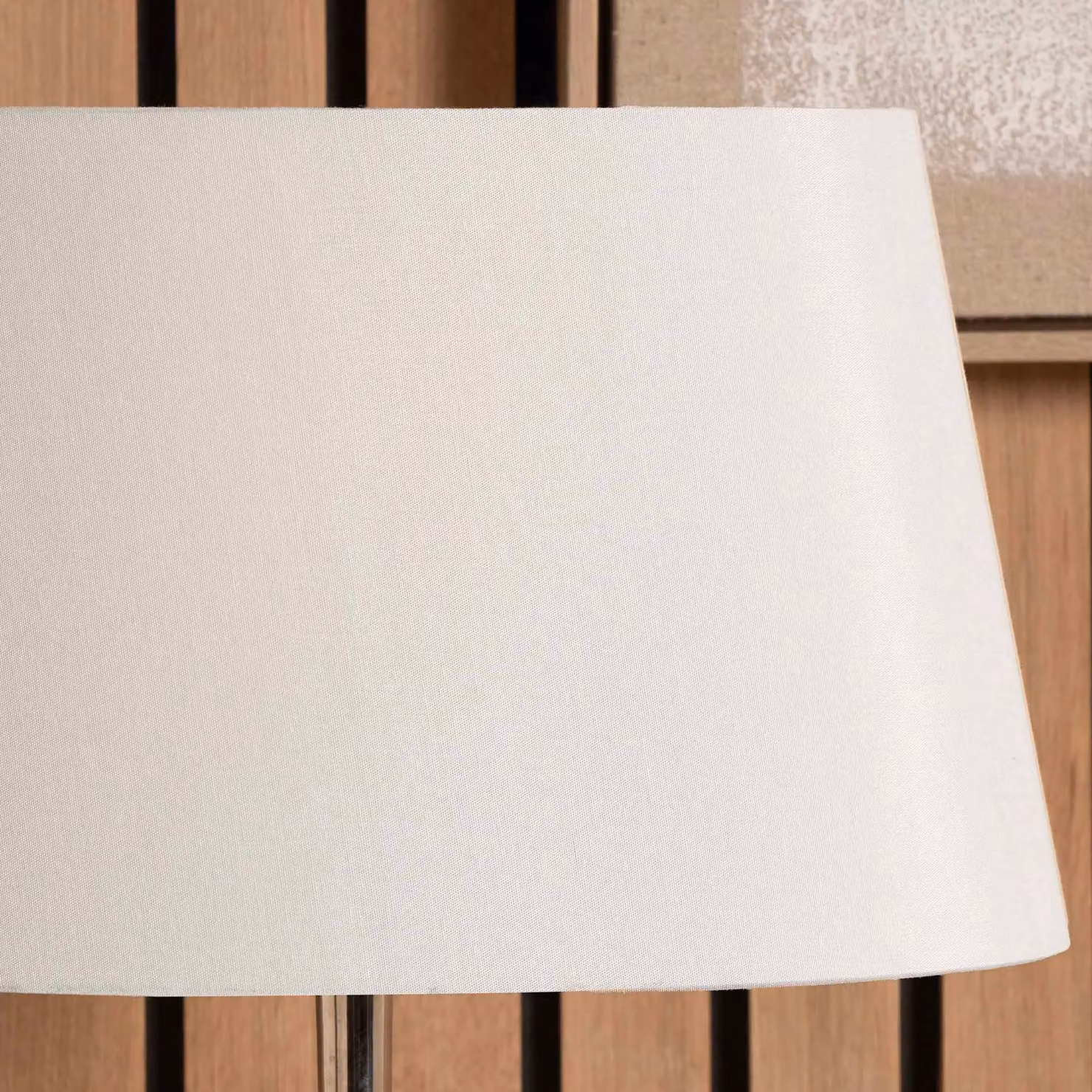 Ruma White and Beige Oval Poly Silk Tapered Lamp Shade for Floor Lamps, Diameter: 40.64 cm – 2