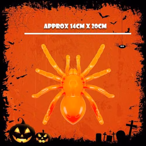 VFM e-Store Light Up Spider with Suction for Halloween Parties in Black and Orange – 3