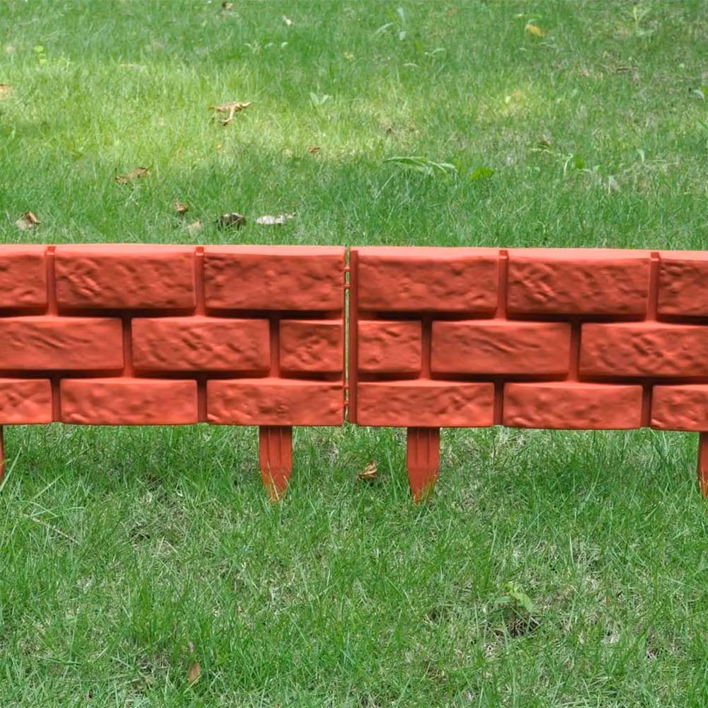 Berkfield Home Red Brick Design Plastic Lawn Divider, 11 Pieces – 5