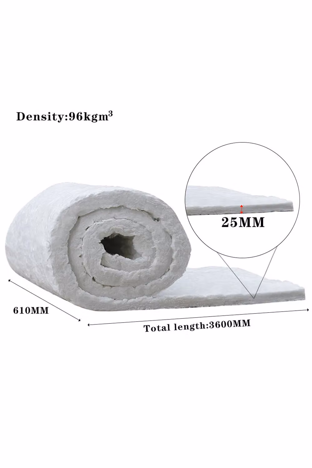 Living and Home White High Temperature Insulation Ceramic Fiber Blanket – 2