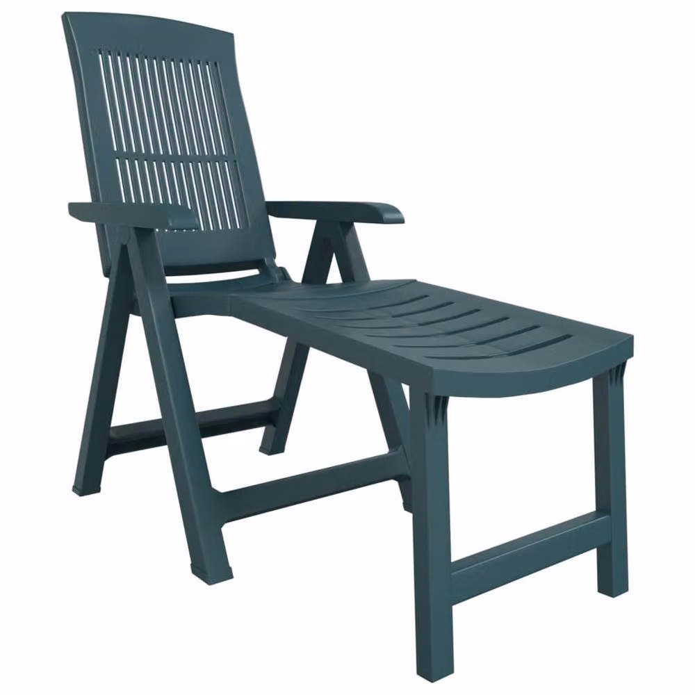 Berkfield Home Green Plastic Sun Lounger for Garden and Terrace – 2