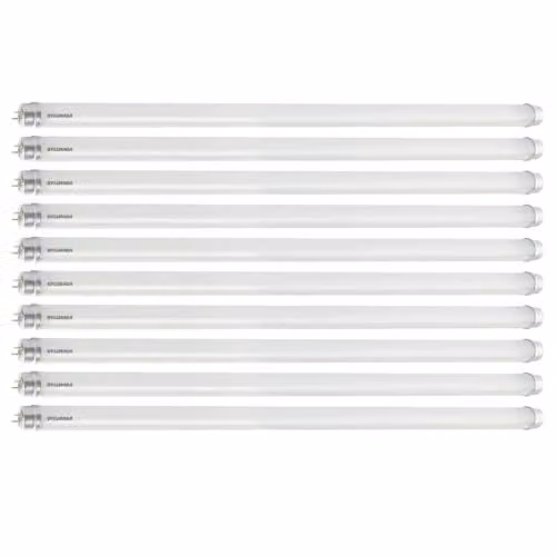 Sylvania Toledo NEOS T8 G13 LED Tube Light, 18000 Lumens, 6500K Daylight, Pack of 10
