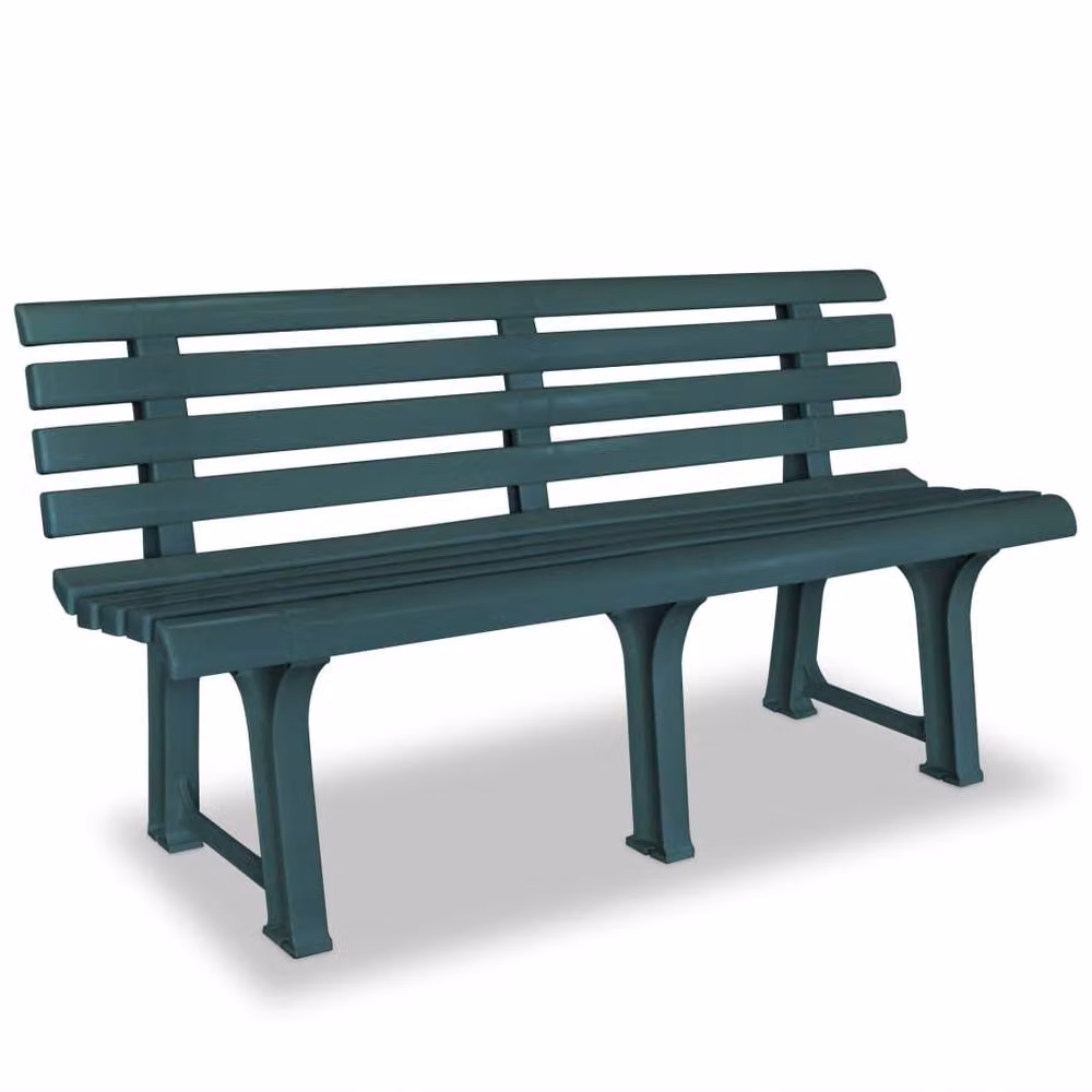 Berkfield Home Green Plastic Garden Bench, Width: 145.5 cm – 2