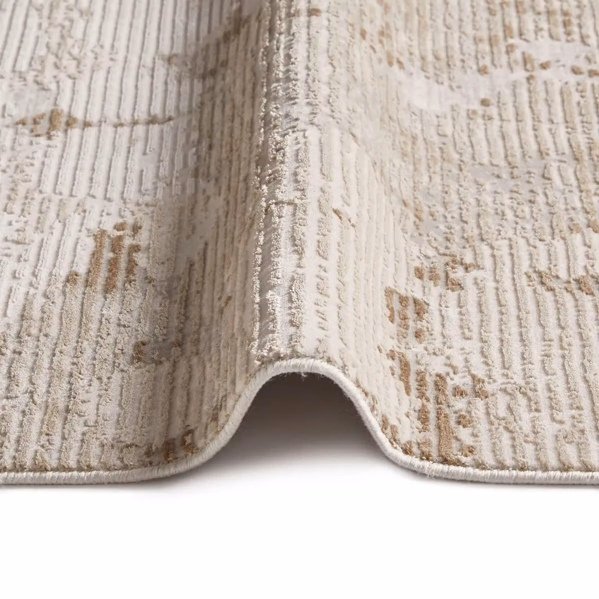 The Rug Shop UK Beige and White Modern Abstract Easy Care Area Rug W: 240 cm, D: 320 cm – 2